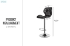 Picture of LIBBY Adjustable Swivel Gas Lift Bar Stool (Black)