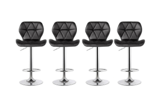 Picture of LIBBY Adjustable Swivel Gas Lift Bar Stool (Black) - 4 Stools in 1 Carton