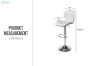 Picture of LIBBY Adjustable Swivel Gas Lift Bar Stool (White)