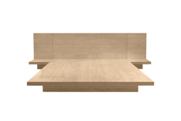 Picture of YUKI 3PC Japanese Low Height Bed Frame Combo Set with Headboard - Eastern King