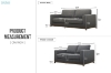 Picture of SIESTA Fabric Sofa Range (Dark Grey) - 2 Seater (Loveseat)