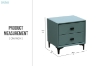 Picture of BRECON 2-Drawer Bedside Table (Blue)