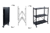 Picture of NNEVL 34.5"x28" 3-Tier Foldable Shelves with Wheels