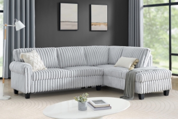 Picture of ROUSSO Fabric Sectional Sofa (Grey)