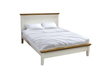 Picture of NOTTINGHAM Solid Oak Bed Frame in Queen/Eastern King Size (White)