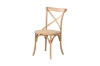 Picture of ALBION Solid Beech Wood Cross Back Dining Chair with Rattan Seat (Natural Color)