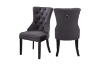 Picture of LAZAR Velvet Dining Chair with Rubberwood Legs