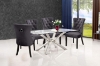 Picture of LAZAR Velvet Dining Chair with Rubberwood Legs