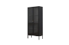 Picture of STARK 71"x31.5" 2-Door Transparent Glass Display Cabinet(Black)