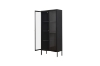 Picture of STARK 71"x31.5" 2-Door Transparent Glass Display Cabinet(Black)