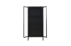 Picture of STARK 71"x31.5" 2-Door Transparent Glass Display Cabinet(Black)