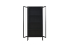 Picture of STARK Steel Frame 71"x31.5" 2-Door Transparent Glass Display Cabinet(Black)