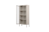 Picture of STARK Steel Frame 71"x31.5" 2-Door Transparent Glass Display Cabinet (Cream)