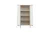 Picture of STARK Steel Frame 71"x31.5" 2-Door Transparent Glass Display Cabinet (Cream)