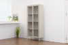 Picture of STARK Steel Frame 71"x31.5" 2-Door Transparent Glass Display Cabinet (Cream)
