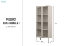Picture of STARK Steel Frame 71"x31.5" 2-Door Transparent Glass Display Cabinet (Cream)