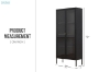 Picture of STARK Steel Frame 71"x31.5" 2-Door Transparent Glass Display Cabinet(Black)