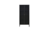 Picture of STARK Steel Frame 71"x31.5" 2-Door Transparent Glass Display Cabinet(Black)