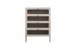 Picture of STARK Steel Frame 4-Door Transparent Glass Shoe Cabinet (Cream)