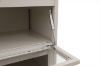 Picture of STARK Steel Frame 4-Door Transparent Glass Shoe Cabinet (Cream)