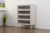 Picture of STARK Steel Frame 4-Door Transparent Glass Shoe Cabinet (Cream)