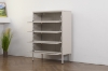 Picture of STARK Steel Frame 4-Door Transparent Glass Shoe Cabinet (Cream)