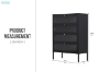 Picture of STARK 4-Door Transparent Glass Shoe Cabinet (Black)