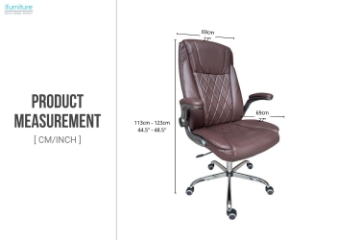 Picture of PERLA Height Adjustable Office Chair (Brown)