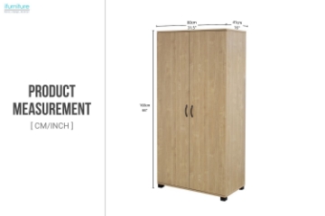 Picture of BANKSIA 2-Door Wardrobe (Oak)
