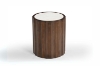 Picture of KASIA D17.5" Mango Wood Round Side Table with Marble Top