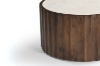 Picture of KASIA D35" Mango Wood Round Coffee Table with Marble Top