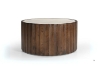 Picture of KASIA D35" Mango Wood Round Coffee Table with Marble Top