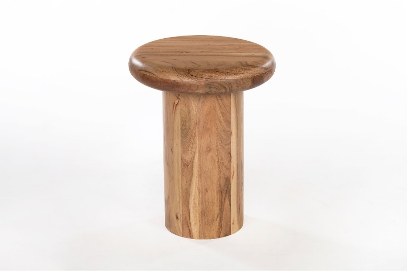 Picture of IRINA D15.5" Solid Acacia Wood Round Side Table