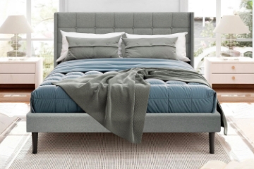 Picture of SONOMA Fabric Bed Frame in Double/Queen (Light Grey)