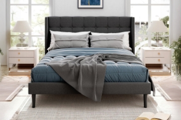 Picture of SONOMA Fabric Bed Frame in Double/Queen (Dark Grey)