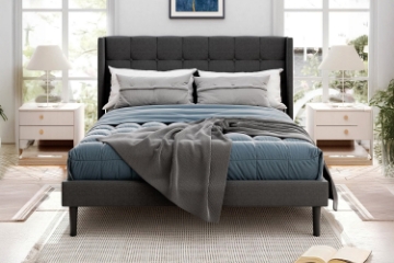 Picture of SONOMA Fabric Bed Frame (Dark Grey) - Queen