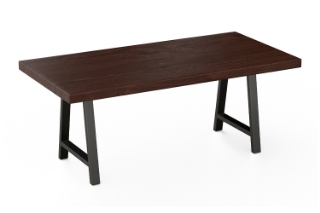 Picture of SYNERGYPLUS Dining Table with H28.5" Metal Legs (Walnut) - 78.5"x39.5"