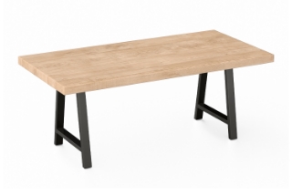 Picture of SYNERGYPLUS Dining Table with H28.5" Metal Legs (Natural Oak) - 63"x35.5"