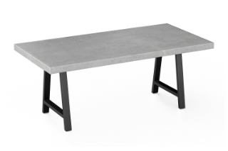 Picture of SYNERGYPLUS Dining Table with H28.5" Metal Legs (Cement Grey) - 63"x35.5"