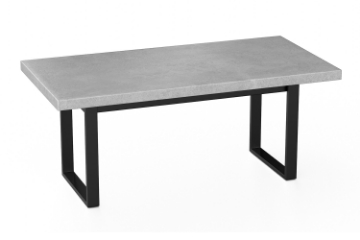 Picture of SYNERGYPLUS Dining Table with Square Metal Legs (Cement Grey) - 71"x35.5"