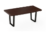 Picture of SYNERGYPLUS Dining Table with Trapezoid Metal Legs (Walnut) - 71"x35.5"