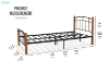 Picture of MINDY Twin/Double/Queen Metal Bed Frame