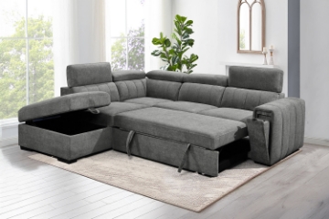 Picture of ABIGAIL Fabric Corner Sofa Bed with Storage