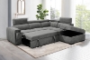 Picture of ABIGAIL Fabric Corner Sofa Bed with Storage and Cupholder