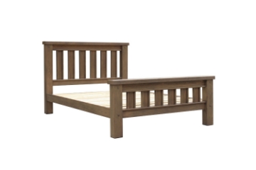 Picture of WESTMINSTER Solid Oak Bed Frame in Queen/Eastern King  Size (Classic Walnut)