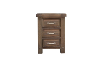 Picture of WESTMINSTER 3-Drawer Solid Oak Nightstand (Classic Walnut)