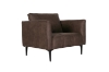 Picture of BARTLET Chocolate Air Leather Sofa Range - Armchair+Loveseat+Sofa Set