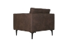 Picture of BARTLET Chocolate Air Leather Sofa Range - Armchair+Loveseat+Sofa Set