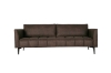 Picture of BARTLET Chocolate Air Leather Sofa Range - Armchair+Loveseat+Sofa Set