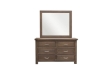 Picture of WESTMINSTER  6-Drawer Solid Oak Dresser with Mirror (Classic Walnut)